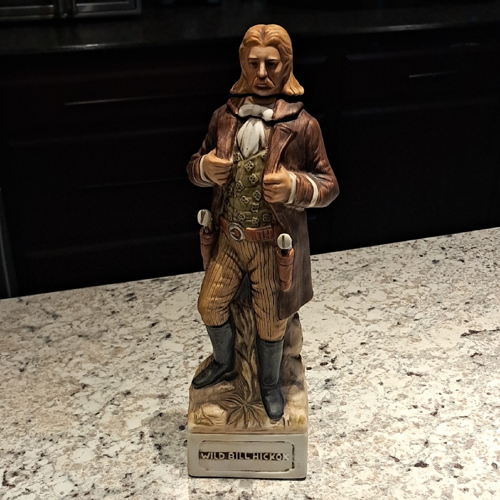 Vintage Wild Bill Hickok McCormick Whiskey Decanter- Gunfighter Series 1970's